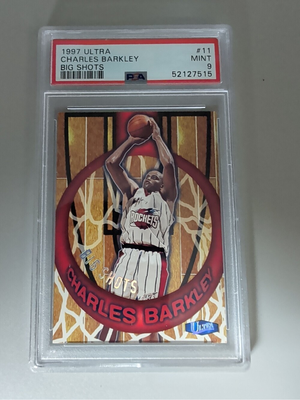 1997 Ultra Charles Barkley Big Shots Basketball Card PSA Mint 9